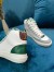 Louis Vuitton White Charlie Sneaker Boots With Vert Detail