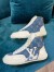 Louis Vuitton Charlie Sneaker Boots In Blue Monogram Denim
