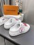 Louis Vuitton Time Out Open Back Sneakers with Fuchsia Printed 