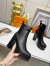 Louis Vuitton Fame Platform Ankle Boots In Black Calfskin