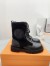 Louis Vuitton Territory Flat Ranger Boots In Black Leather with Wool