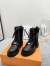 Louis Vuitton Territory Flat Ranger Boots In Black Leather with Wool