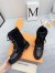 Louis Vuitton Territory Flat Ranger Boots In Black Leather with Wool