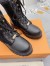 Louis Vuitton Territory Flat Ranger Boots In Black Leather with Wool