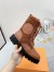 Louis Vuitton Territory Flat Ranger Boots In Brown Leather with Wool
