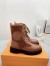 Louis Vuitton Territory Flat Ranger Boots In Brown Leather with Wool