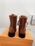 Louis Vuitton Territory Flat Ranger Boots In Brown Leather with Wool