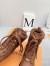 Louis Vuitton Territory Flat Ranger Boots In Brown Leather with Wool