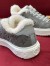 Louis Vuitton Time Out Sneakers in Grey Suede with Shearling 