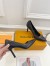 Louis Vuitton Signature Pumps in Black Leather with Monogram Canvas