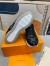 Louis Vuitton Men's Run Away Sneakers in Black Damier-embossed Leather