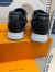 Louis Vuitton Men's Run Away Sneakers in Black Damier-embossed Leather