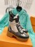 Louis Vuitton Laureate Platform Desert Boots In Grey Suede Leather
