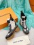 Louis Vuitton Laureate Platform Desert Boots In Grey Suede Leather