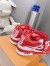 Louis Vuitton LV Skate Sneakers in Red Mix Materials