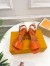 Louis Vuitton Shake Sandals 55mm In Orange Patent Calfskin