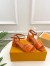 Louis Vuitton Shake Sandals 55mm In Orange Patent Calfskin