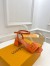Louis Vuitton Shake Sandals 55mm In Orange Patent Calfskin