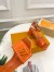 Louis Vuitton Shake Sandals 55mm In Orange Patent Calfskin