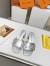 Louis Vuitton Shake Mules 55mm In Silver Metallic Lambskin