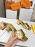 Louis Vuitton Shake Mules 55mm In Gold Metallic Lambskin