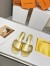 Louis Vuitton Shake Mules 55mm In Gold Metallic Lambskin