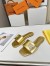 Louis Vuitton Shake Flat Mules In Gold Metallic Lambskin