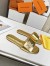 Louis Vuitton Shake Flat Mules In Gold Metallic Lambskin
