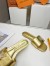Louis Vuitton Shake Flat Mules In Gold Metallic Lambskin