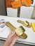 Louis Vuitton Shake Flat Mules In Gold Metallic Lambskin