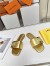 Louis Vuitton Shake Flat Mules In Gold Metallic Lambskin