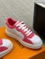 Louis Vuitton Time Out Sneakers with Pink Monogram Trim
