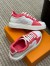 Louis Vuitton Time Out Sneakers with Pink Monogram Trim