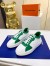 Louis Vuitton Time Out Sneakers with Green Monogram Trim