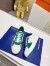 Louis Vuitton Time Out Sneakers with Green Monogram Trim