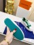 Louis Vuitton Time Out Sneakers with Green Monogram Trim