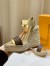 Louis Vuitton Starboard Wedge Sandals in Lambskin and Monogram Canvas
