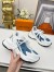 Louis Vuitton Women's Run 55 Sneakers In Blue Monogram Denim