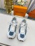 Louis Vuitton Women's Run 55 Sneakers In Blue Monogram Denim