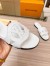 Louis Vuitton LV Isola Flat Slides In White Calfskin