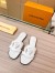 Louis Vuitton LV Isola Flat Slides In White Calfskin