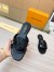 Louis Vuitton LV Isola Flat Slides In Black Calfskin