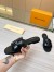 Louis Vuitton LV Isola Flat Slides In Black Calfskin