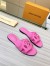 Louis Vuitton LV Isola Flat Slides In Pink Calfskin
