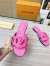 Louis Vuitton LV Isola Flat Slides In Pink Calfskin