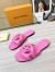 Louis Vuitton LV Isola Flat Slides In Pink Calfskin