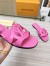 Louis Vuitton LV Isola Flat Slides In Pink Calfskin