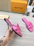 Louis Vuitton LV Isola Flat Slides In Pink Calfskin