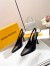 Louis Vuitton Sparkle Slingback Pumps 95mm in Black Leather