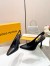 Louis Vuitton Sparkle Slingback Pumps 95mm in Black Leather